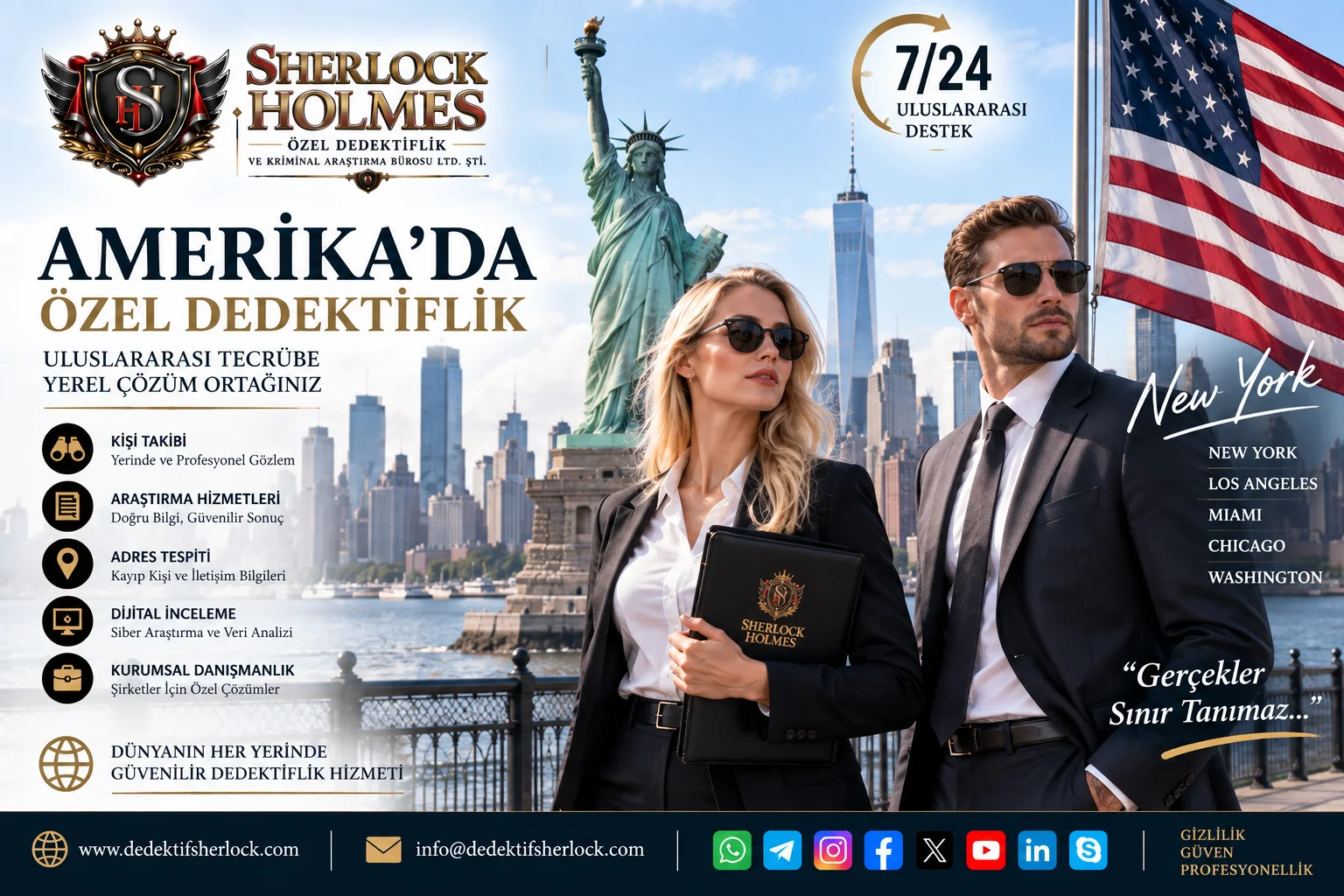Amerika Birleşik Devletlerinde Özel Dedektiflik: 50 Eyalette Profesyonel Araştırma Hizmetleri