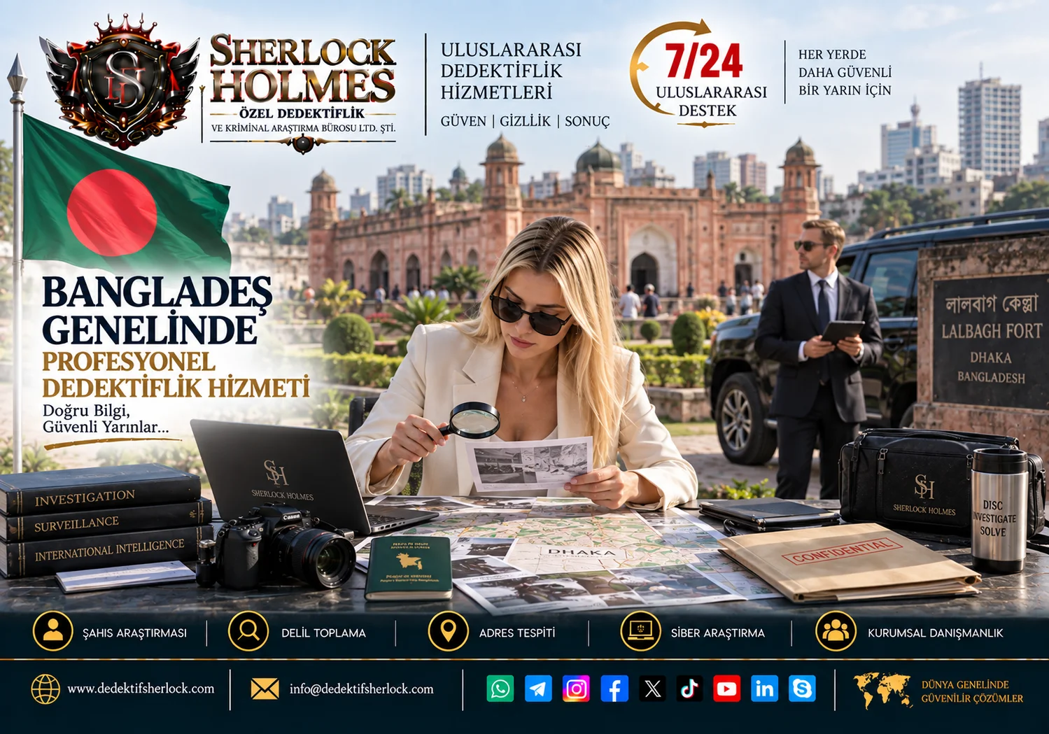 Bangladeş Özel Dedektiflik Hizmetleri | Sherlock Holmes Uluslararası Araştırma Ağı