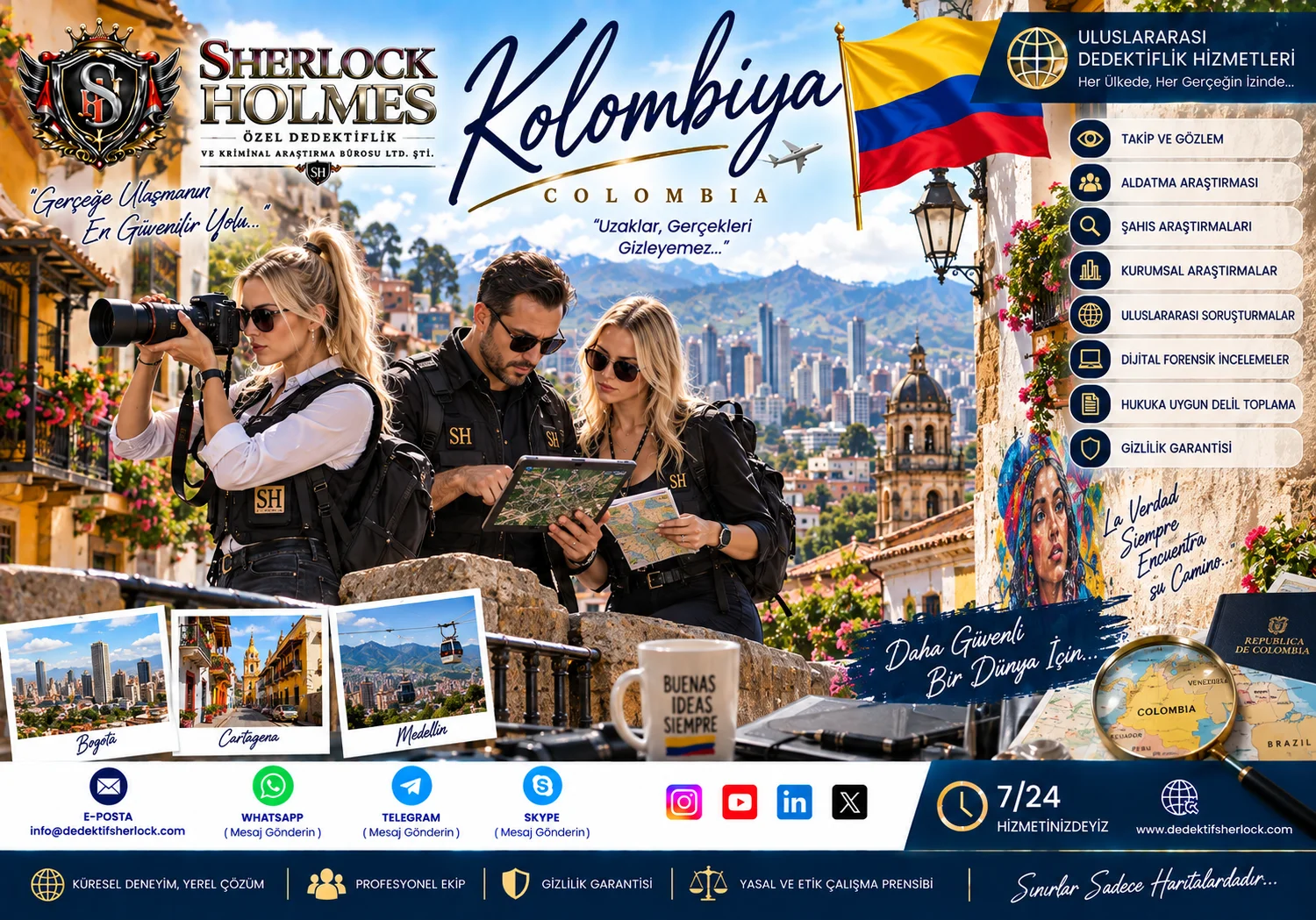 4. Kolombiyada Eş Takibi ve Özel Dedektiflik Hizmetleri