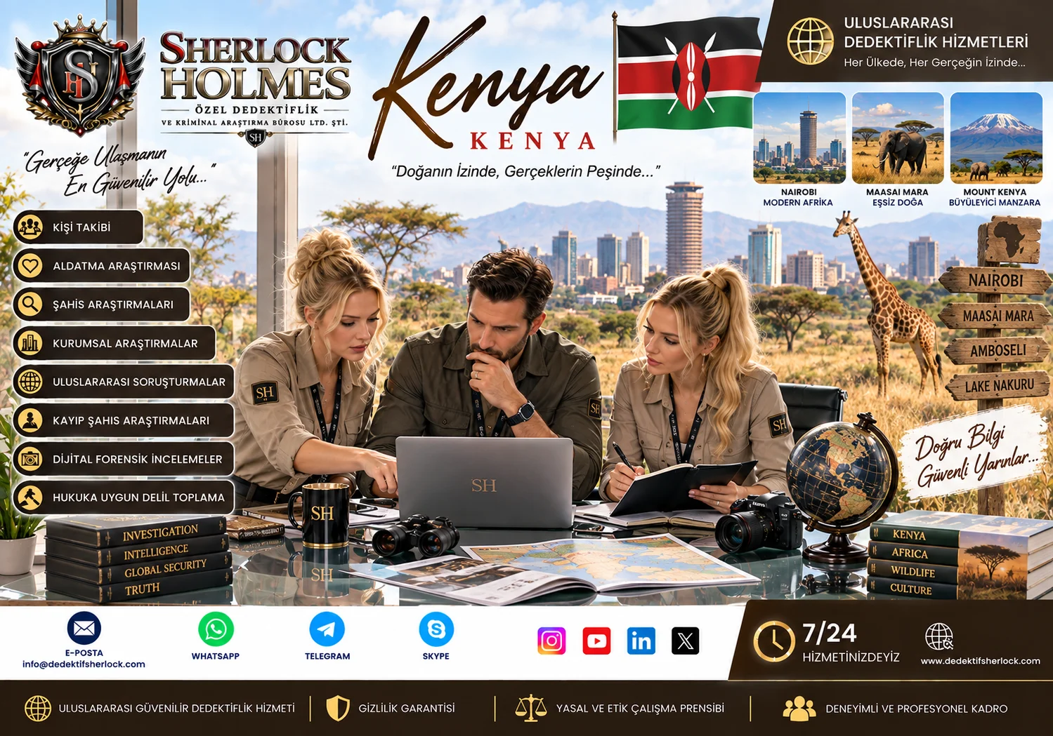 6. Kenyada Özel Dedektif Fiyatları ve Dedektiflik Ücretleri