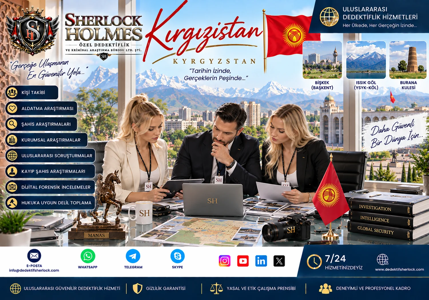 6. Kırgızistanda Özel Dedektif Fiyatları ve Dedektiflik Ücretleri