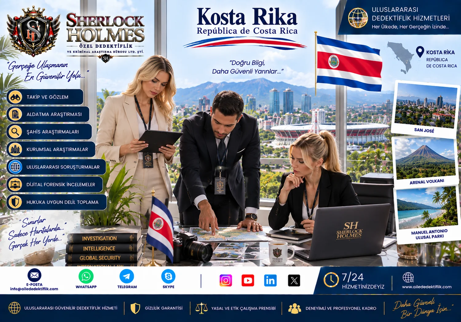 1. Kosta Rika Özel Dedektiflik Hizmetleri | Orta Amerikanın Kalbinde Profesyonel Araştırma