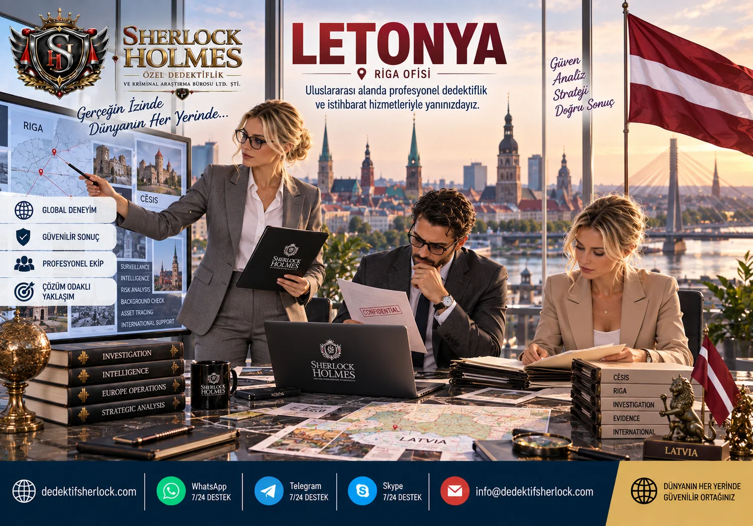 Letonya Özel Dedektiflik Hizmetleri | Profesyonel Araştırma ve Takip Çözümleri