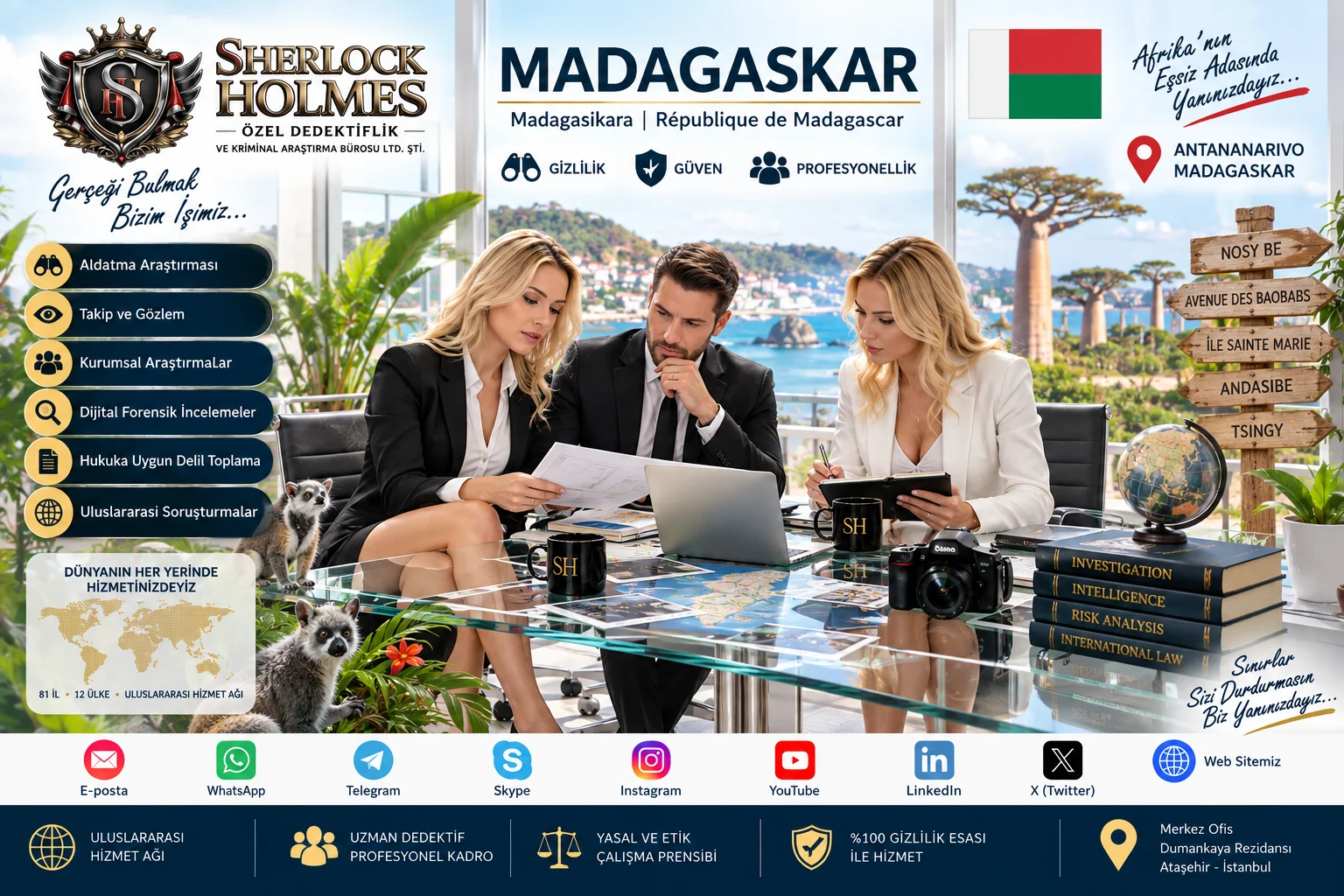 Madagaskar Özel Dedektiflik Hizmetleri | Profesyonel Araştırma ve Danışmanlık