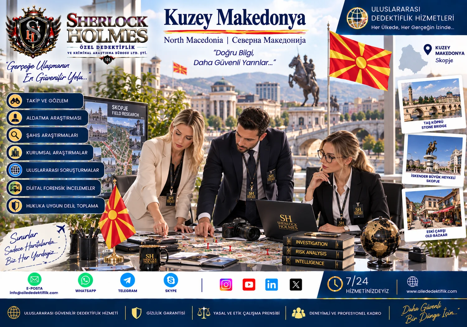 Kuzey Makedonya Özel Dedektiflik Hizmetleri | Profesyonel Araştırma ve Danışmanlık
