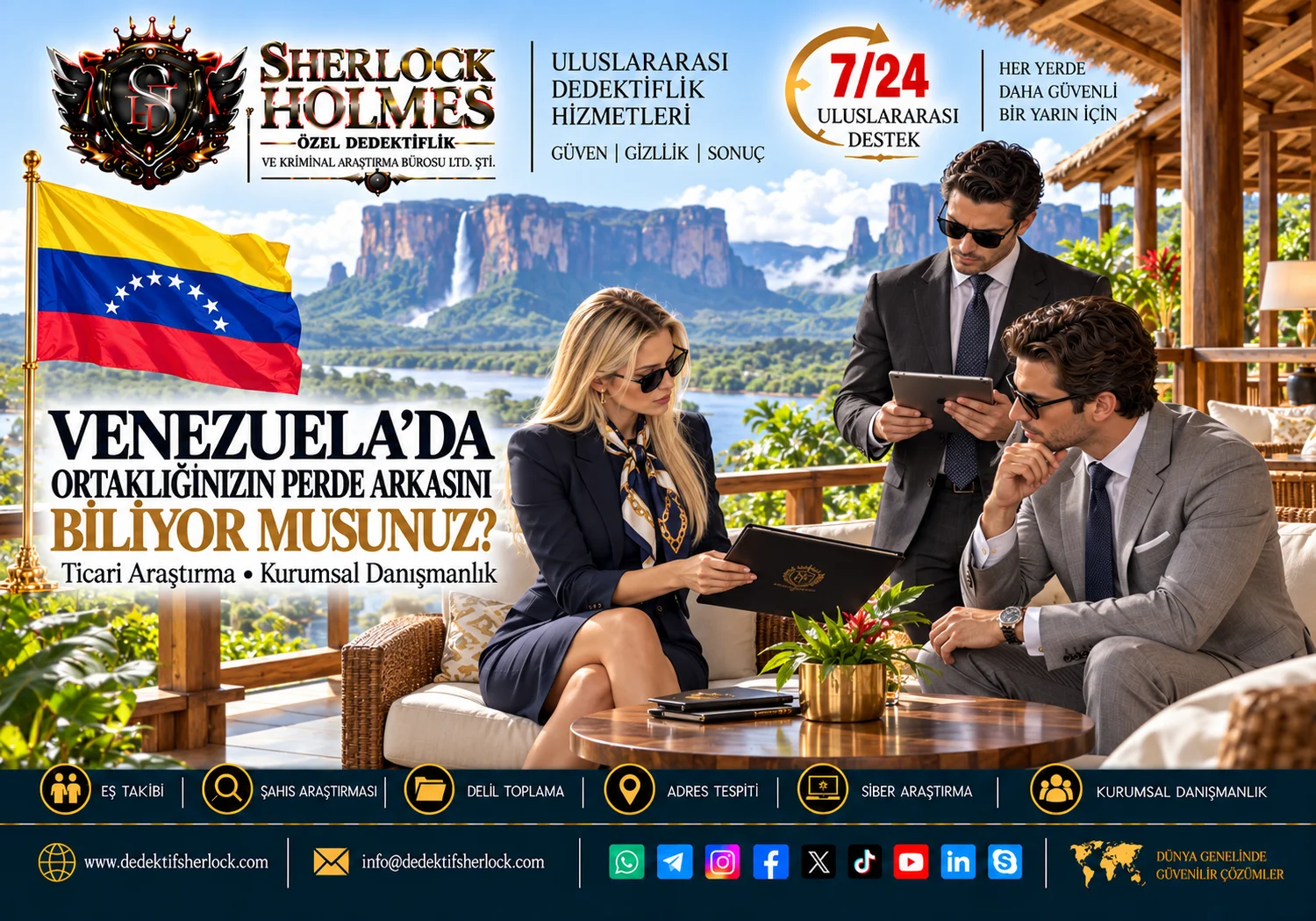 1. Venezuela Özel Dedektiflik Hizmetleri | Güney Amerikanın Kalbinde Profesyonel Araştırma