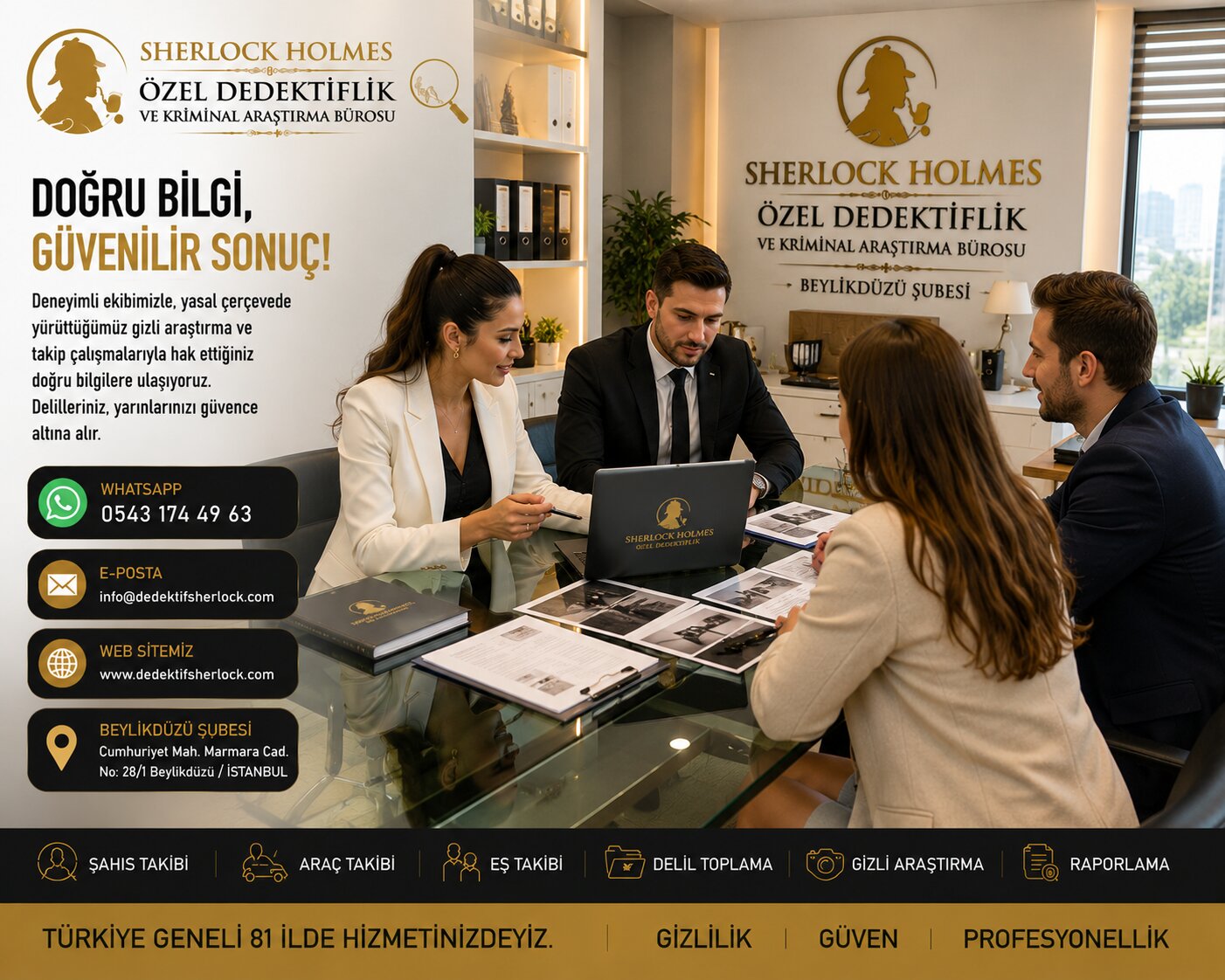 7. Beylikdüzü'nde Dedektif - Sherlock Holmes Velayet Davaları İçin Çocuk Takibi ve Güvenlik Araştırması