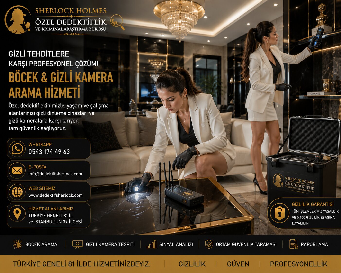 1. Beylikdüzü'nde Dedektif - Sherlock Holmes Özel Dedektiflik ve Kriminal Araştırma Bürosu